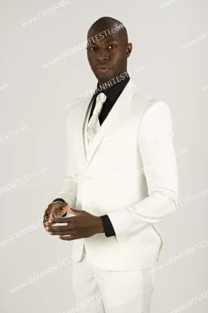 2 Button Shawl Lapel Ivory Slim Fit Suit FF2SSX V-1230