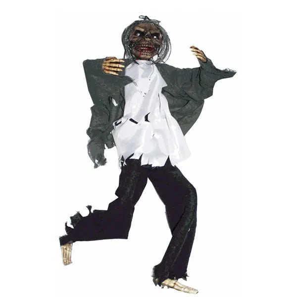 95cm Animated Hanging Running Zombie with Sound & Light Up Eyes & Running Legs