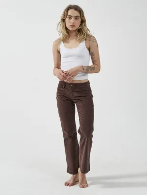 Alyssa Cord Pant - Postal Brown