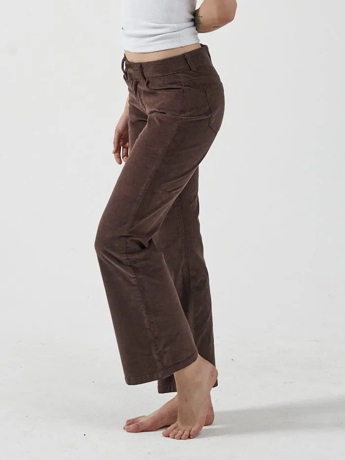 Alyssa Cord Pant - Postal Brown