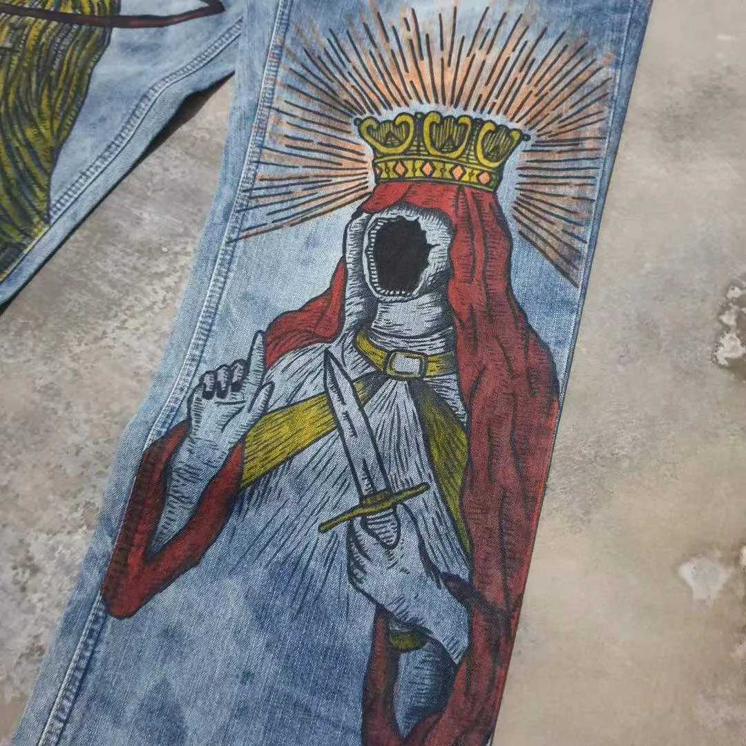 Angel & god casual street western jeans