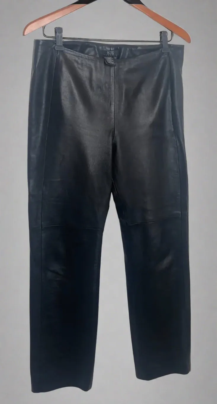 BCBG Max Azria Leather Pants in Black