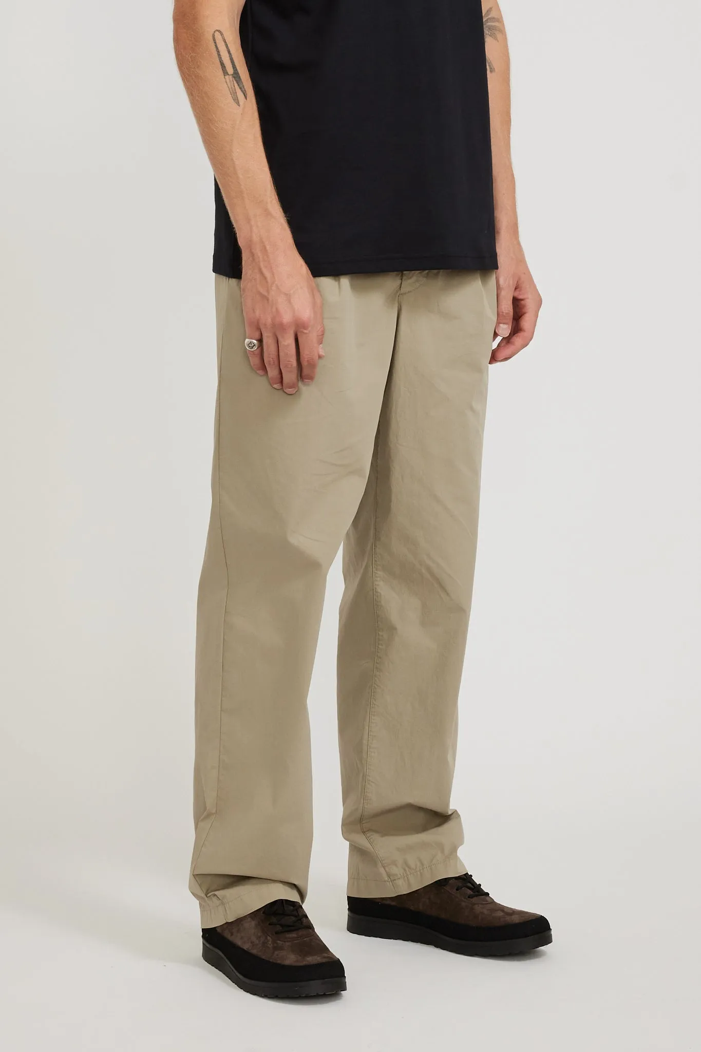 Benn Relaxed Typewriter Pleated Trouser Clay