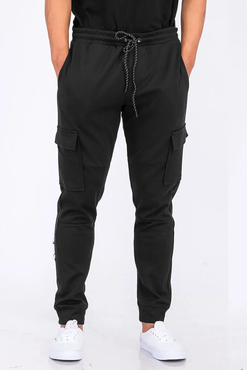 Black Cargo Jogger Sweats