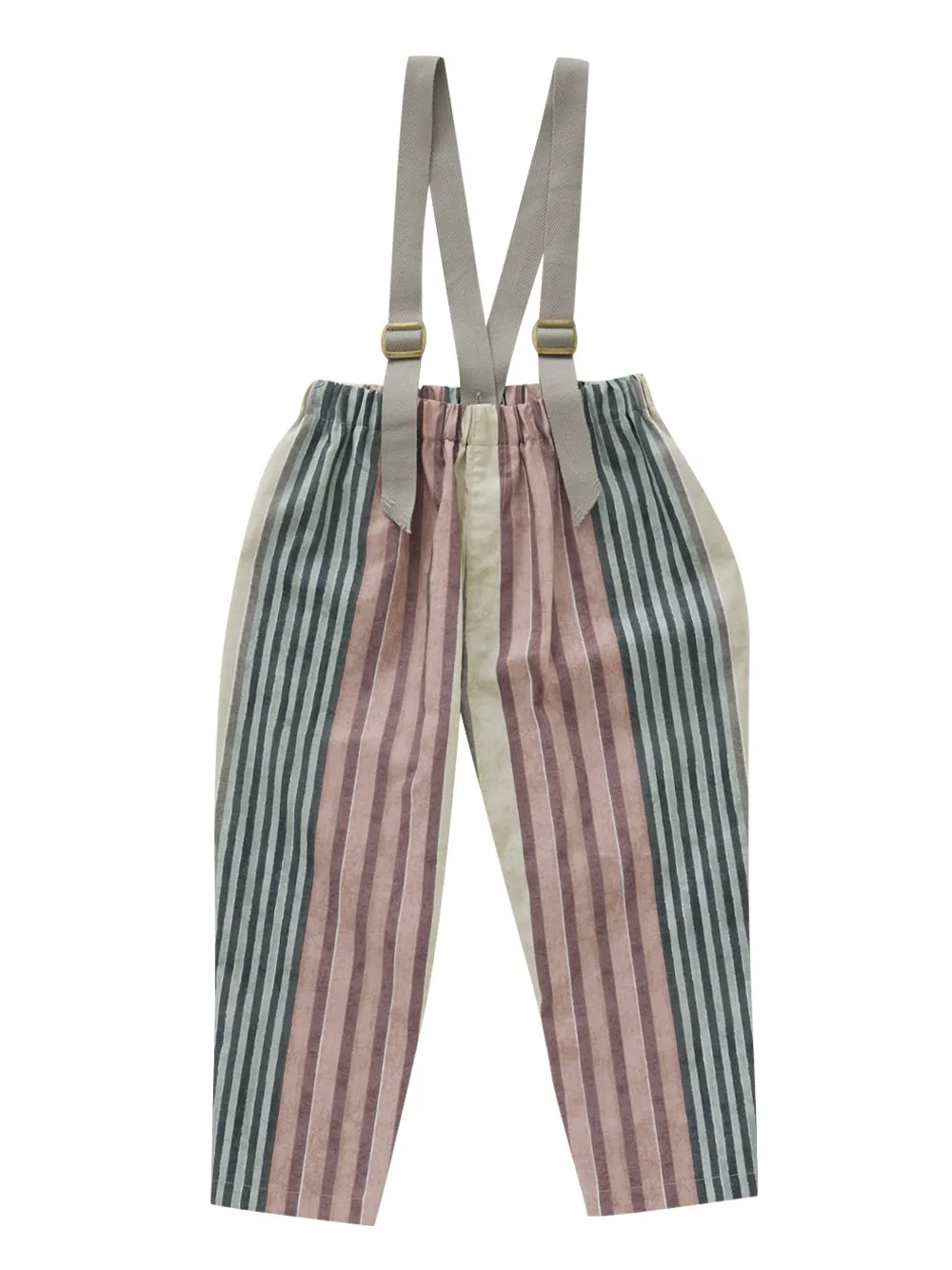 Blue Grey Mix Suspender Pants