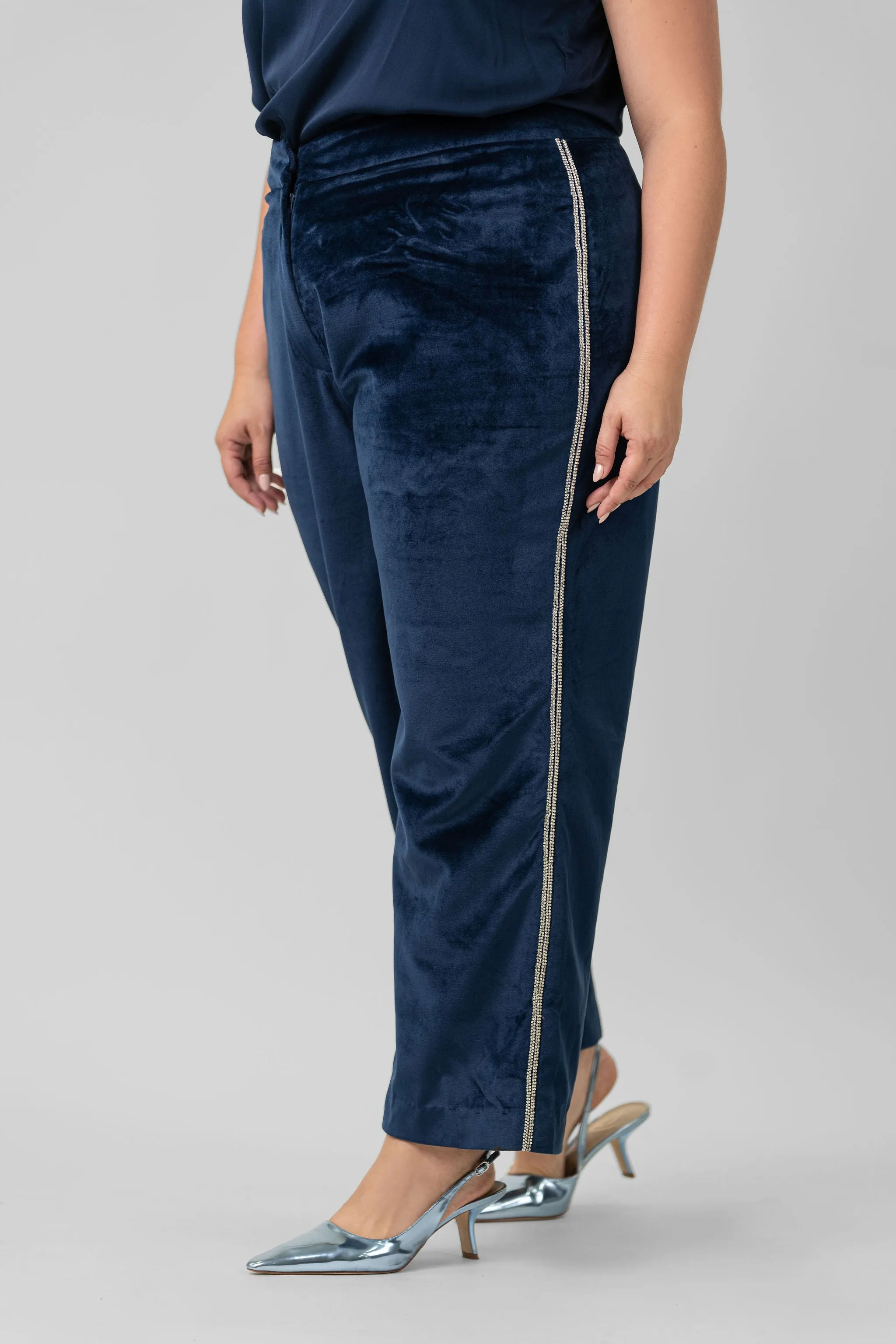 BLUE VELVET PANTS