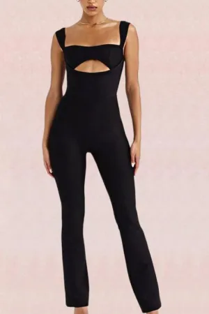 Chloe Bandage Pants Jumpsuit - Classic Black