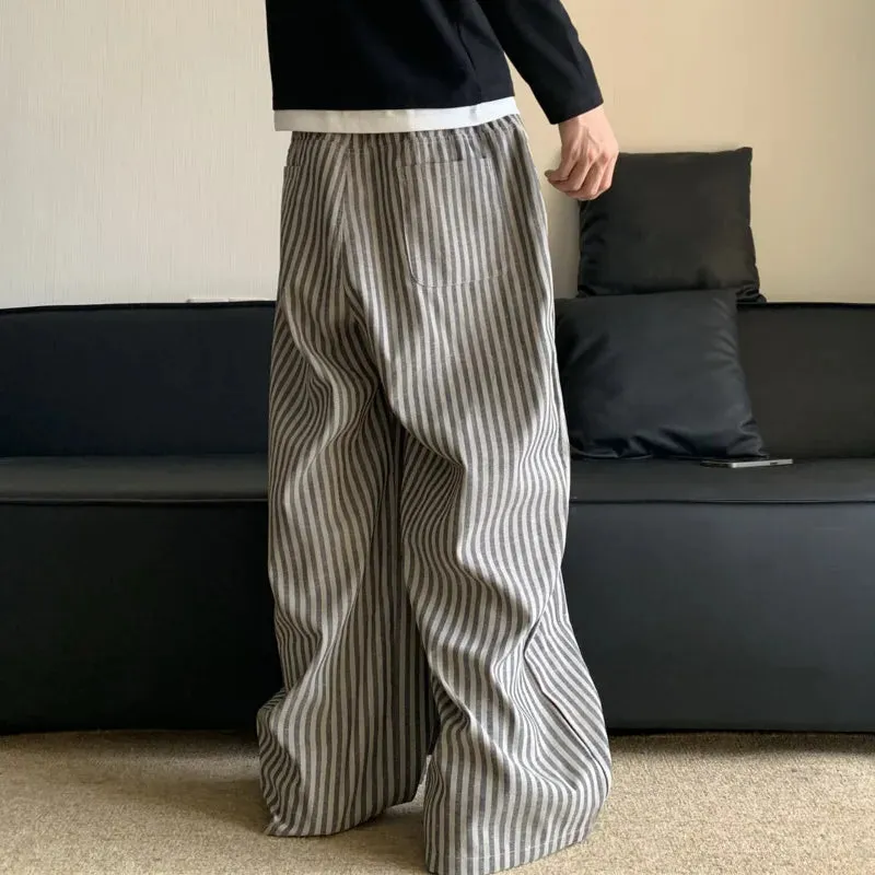 Classic Stripe Drawstring Loose Pants