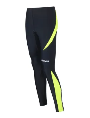 Damen Laufhose Tight Lang Pro Schwarz Neon