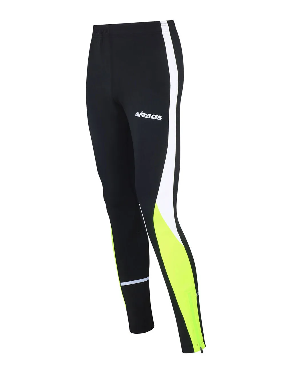 Damen Laufhose Tight Lang Schwarz-Neon Setprodukt