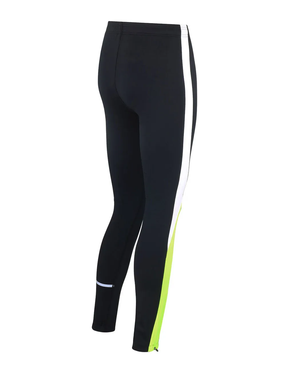 Damen Laufhose Tight Lang Schwarz-Neon Setprodukt