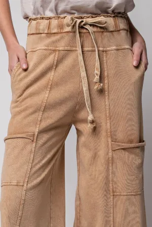 Easel Camel Mineral Washed Pants