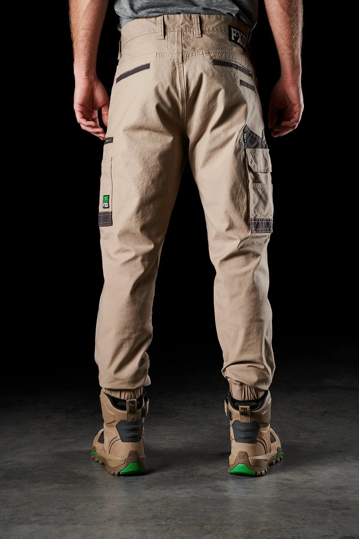 FXD Workwear  WP.4 - CUFFED STRETCH WORK PANTS - KHAKI