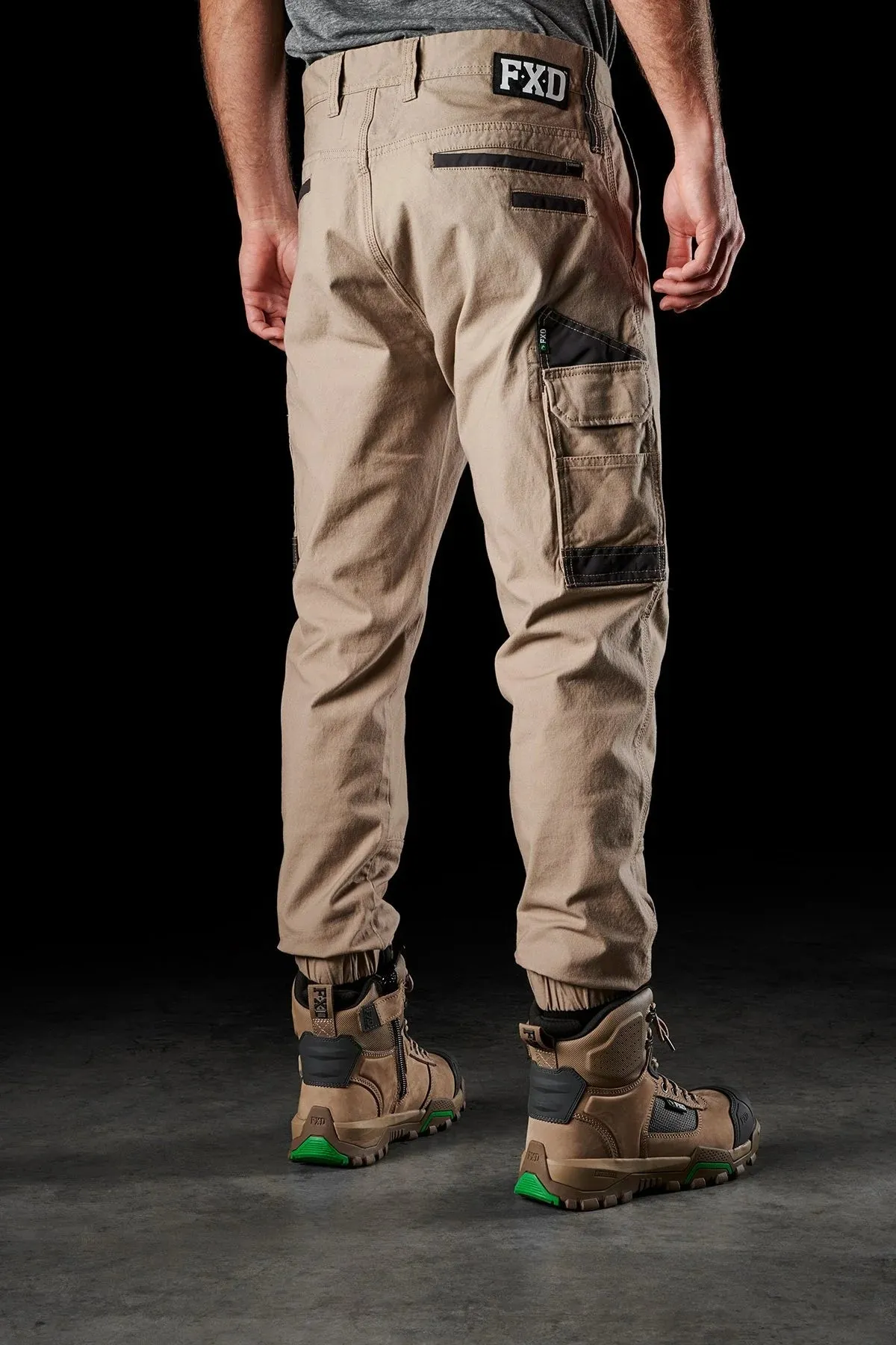 FXD Workwear  WP.4 - CUFFED STRETCH WORK PANTS - KHAKI