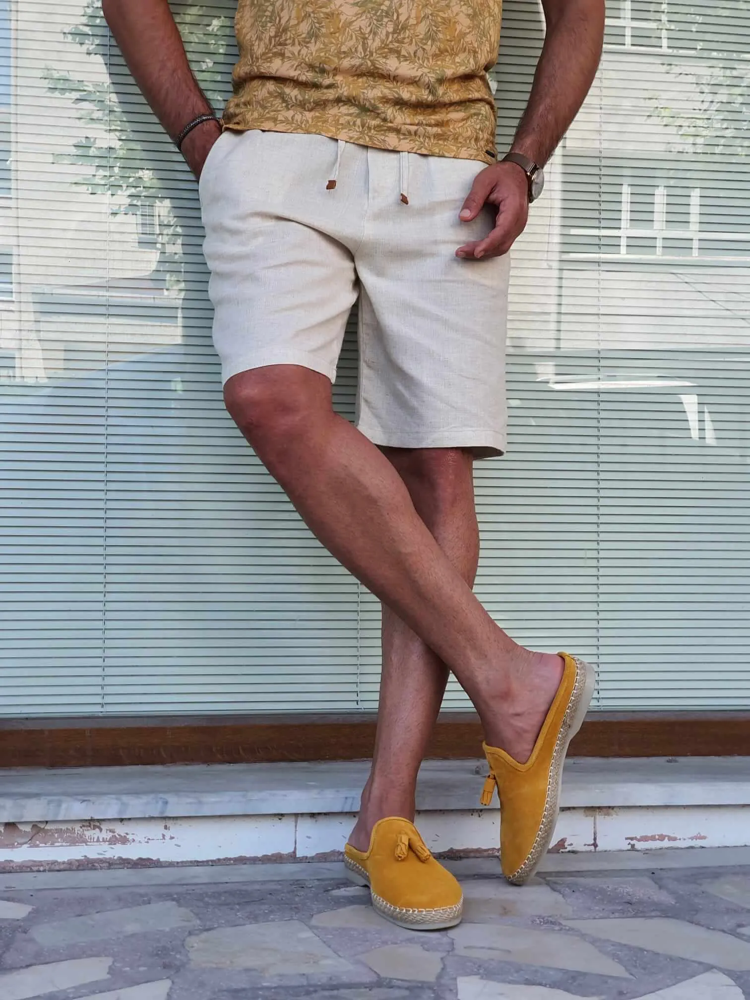 Grava Light Beige Shorts