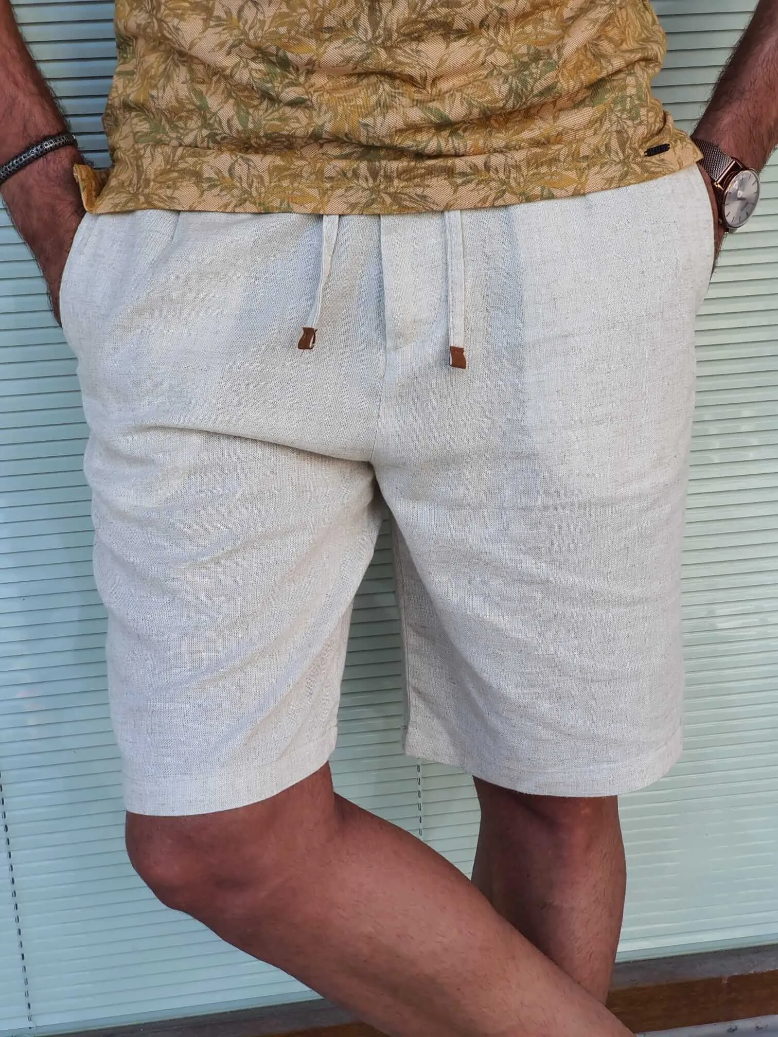 Grava Light Beige Shorts