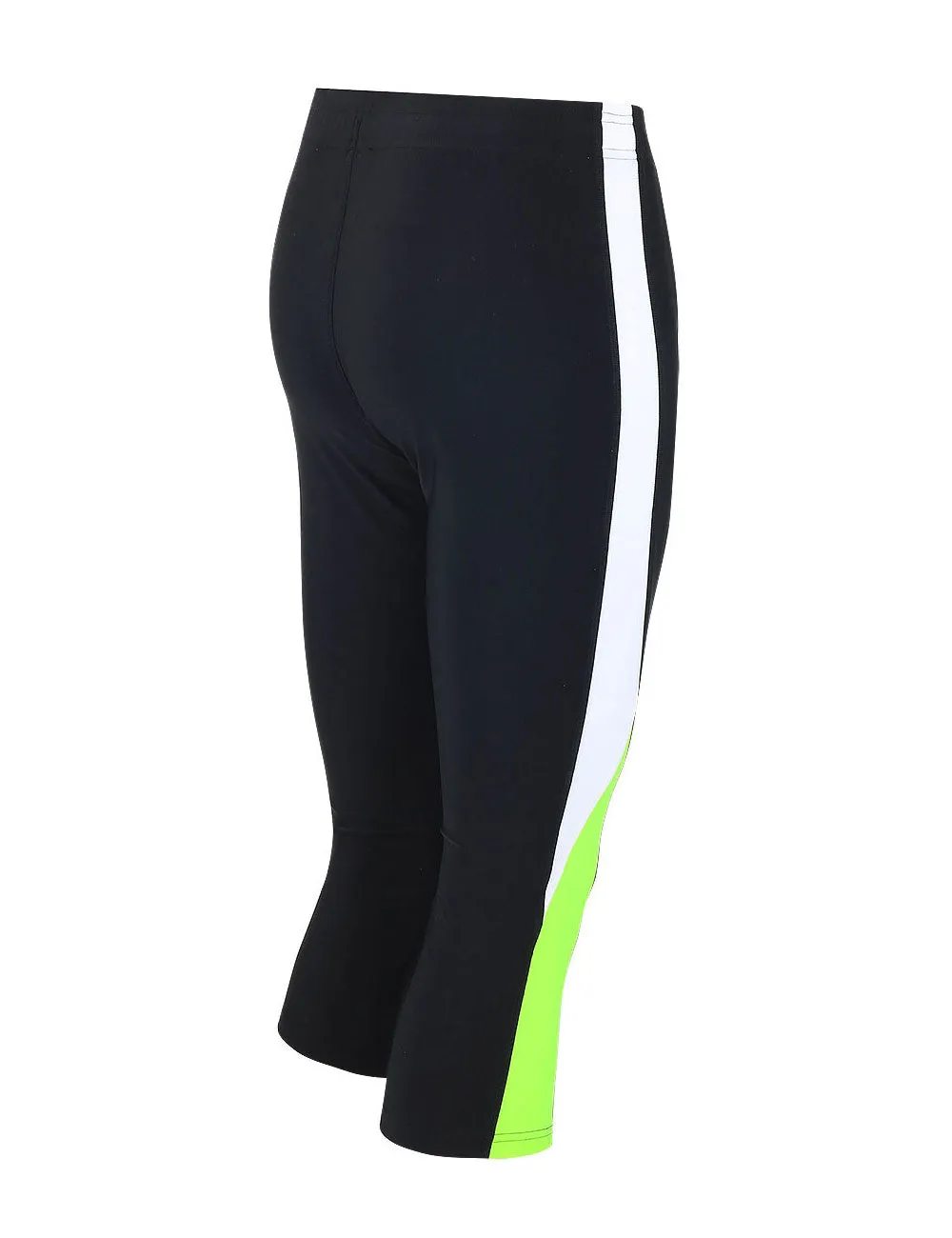 Herren Laufhose 3/4 Lang Schwarz-Neon Setprodukt