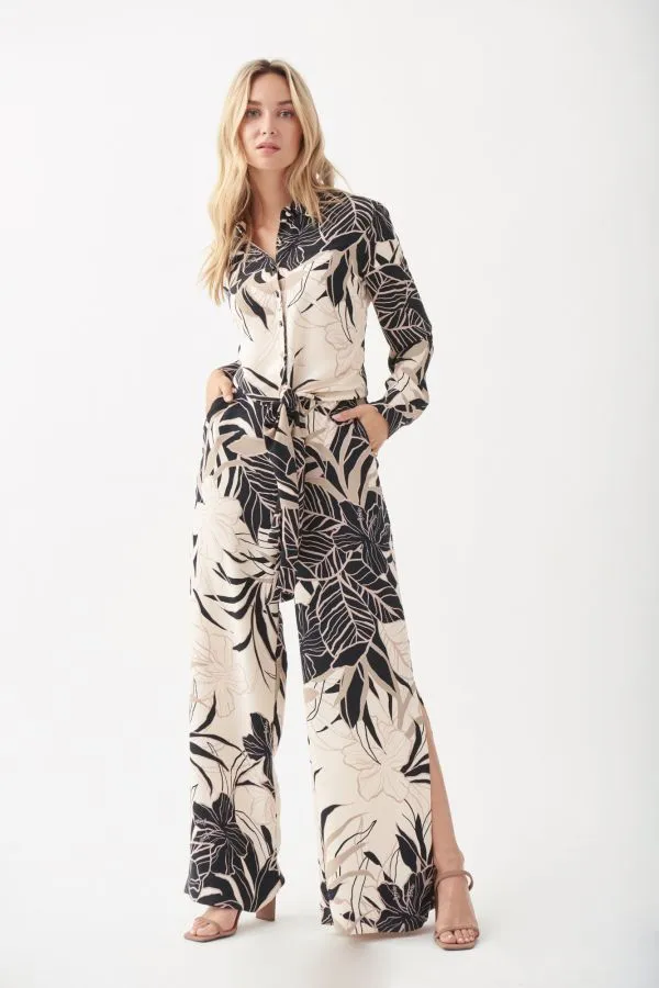 Joseph Ribkoff Tropical Wide Leg Pants