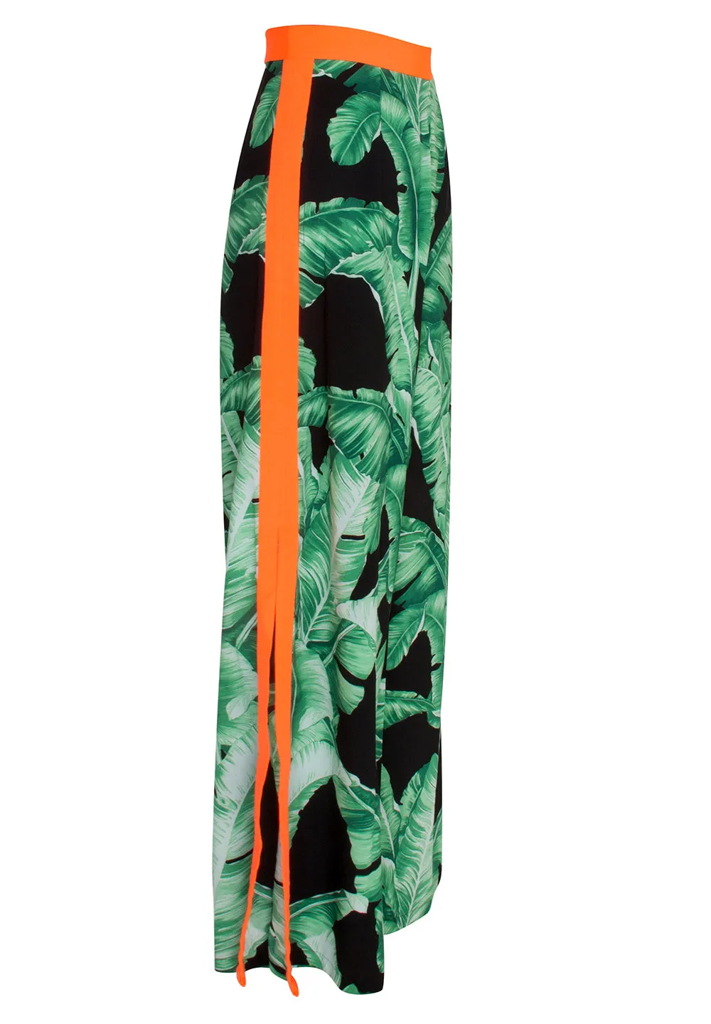 Jungle - Black Palm Pants (Neon Orange)