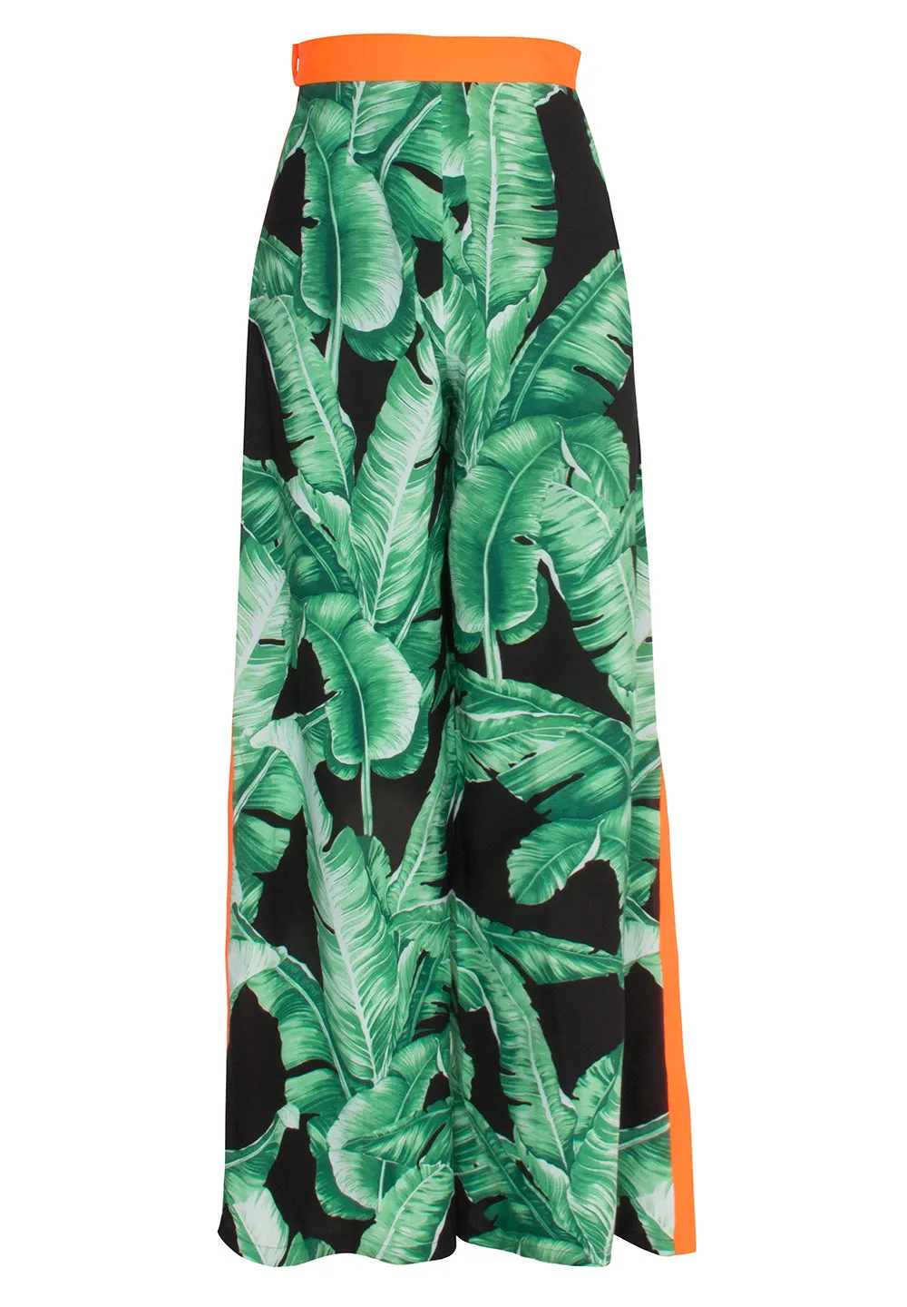 Jungle - Black Palm Pants (Neon Orange)