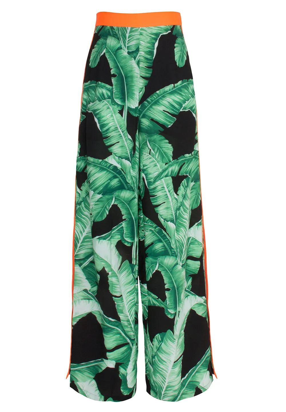 Jungle - Black Palm Pants (Neon Orange)