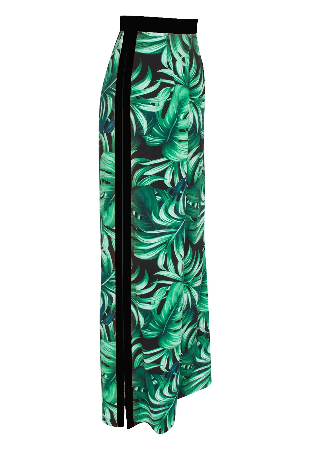 Jungle - Monstera Black / Green Pants (Black)