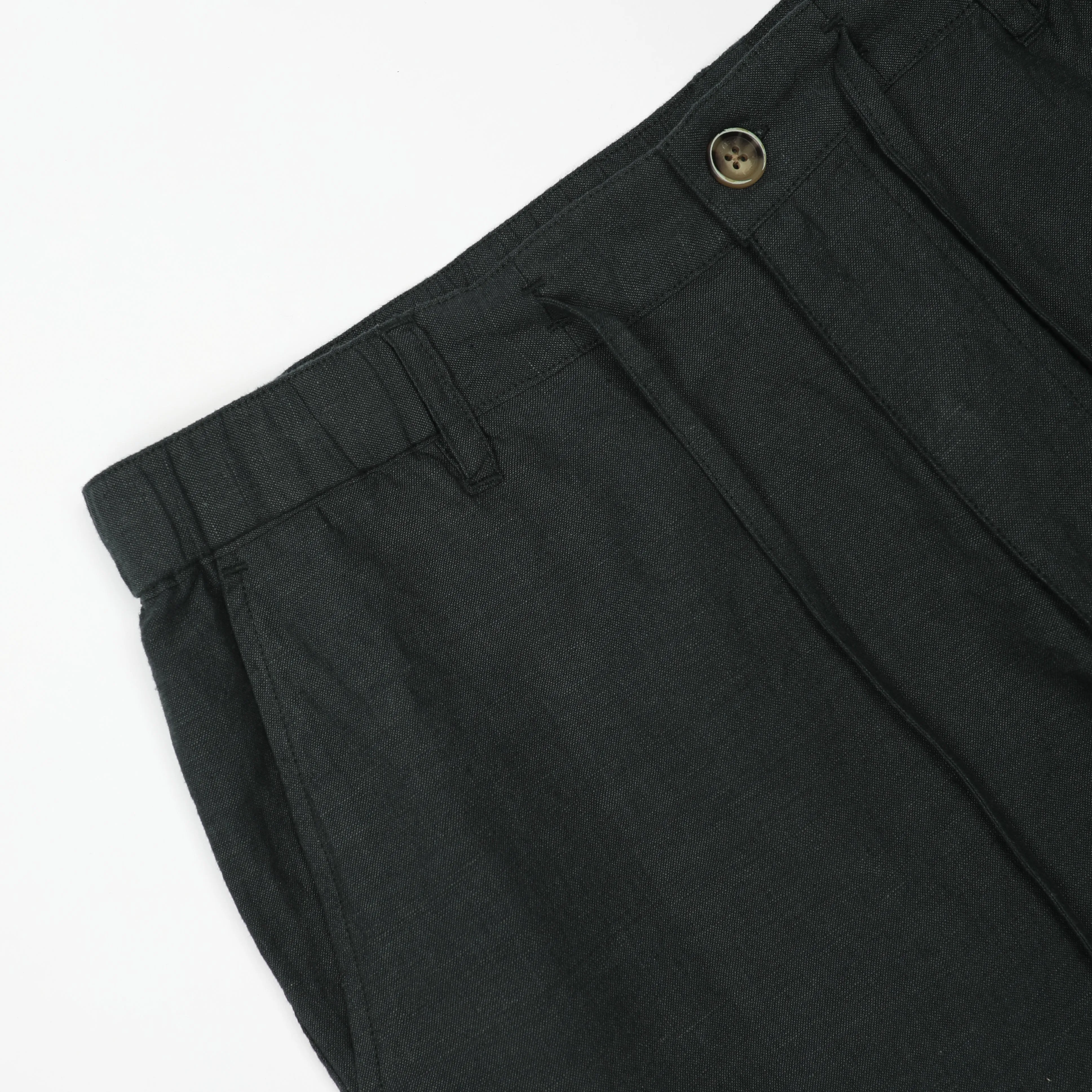 Licorice Linen Relaxed Waist Pant