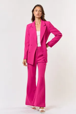 Magenta Trouser With Front Pocket