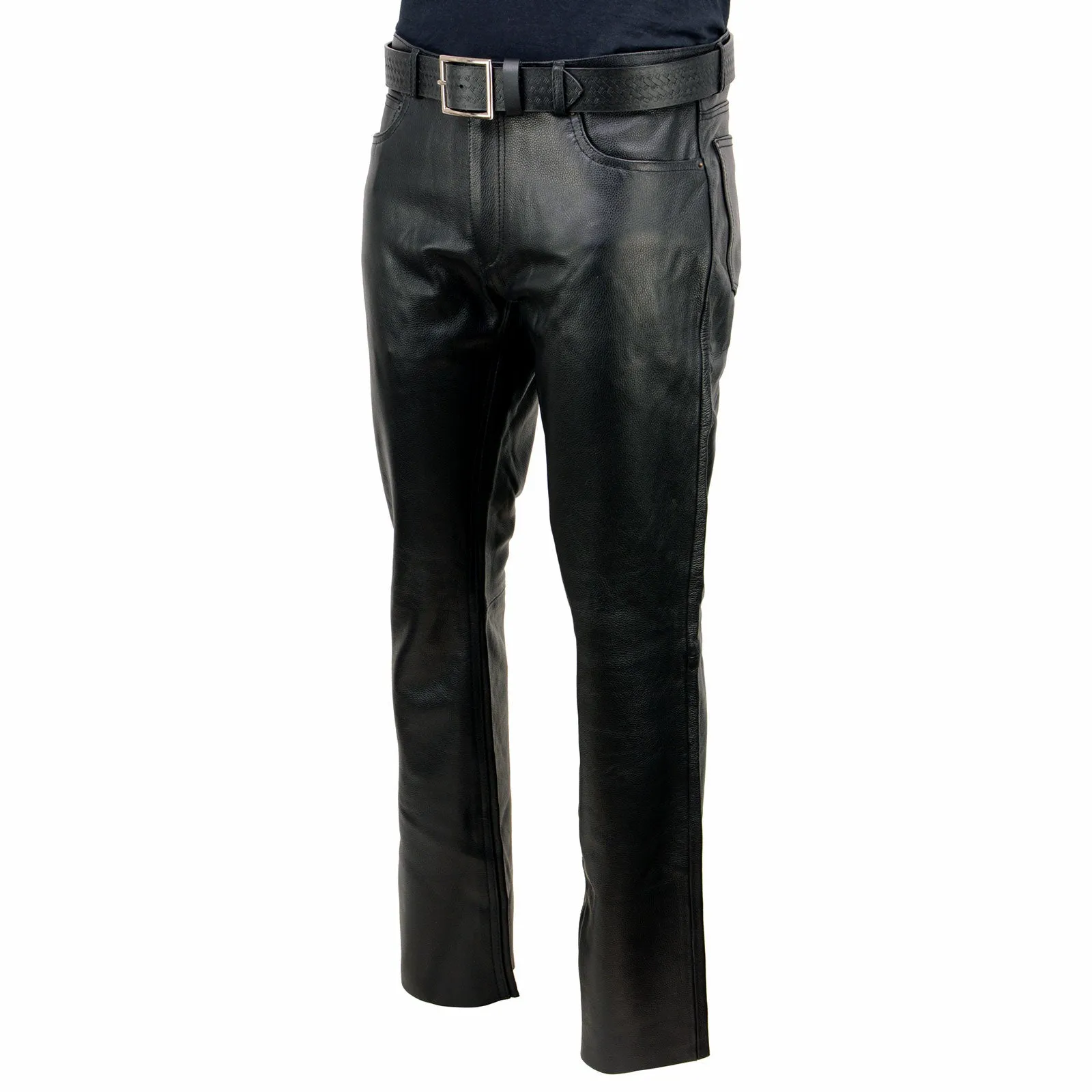 Milwaukee Leather | Classic Fit 5 Pocket Leather Pants for Men -