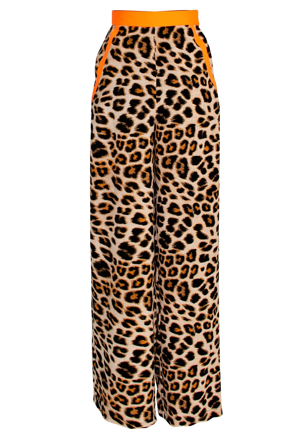 Safari - Orange Leopard Pants (Neon Orange)