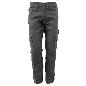 SALE Relaxed Fit Cargo Pants - Grey with Pads