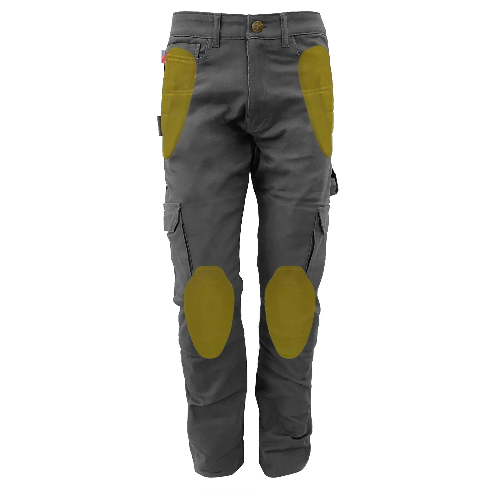 SALE Relaxed Fit Cargo Pants - Grey with Pads