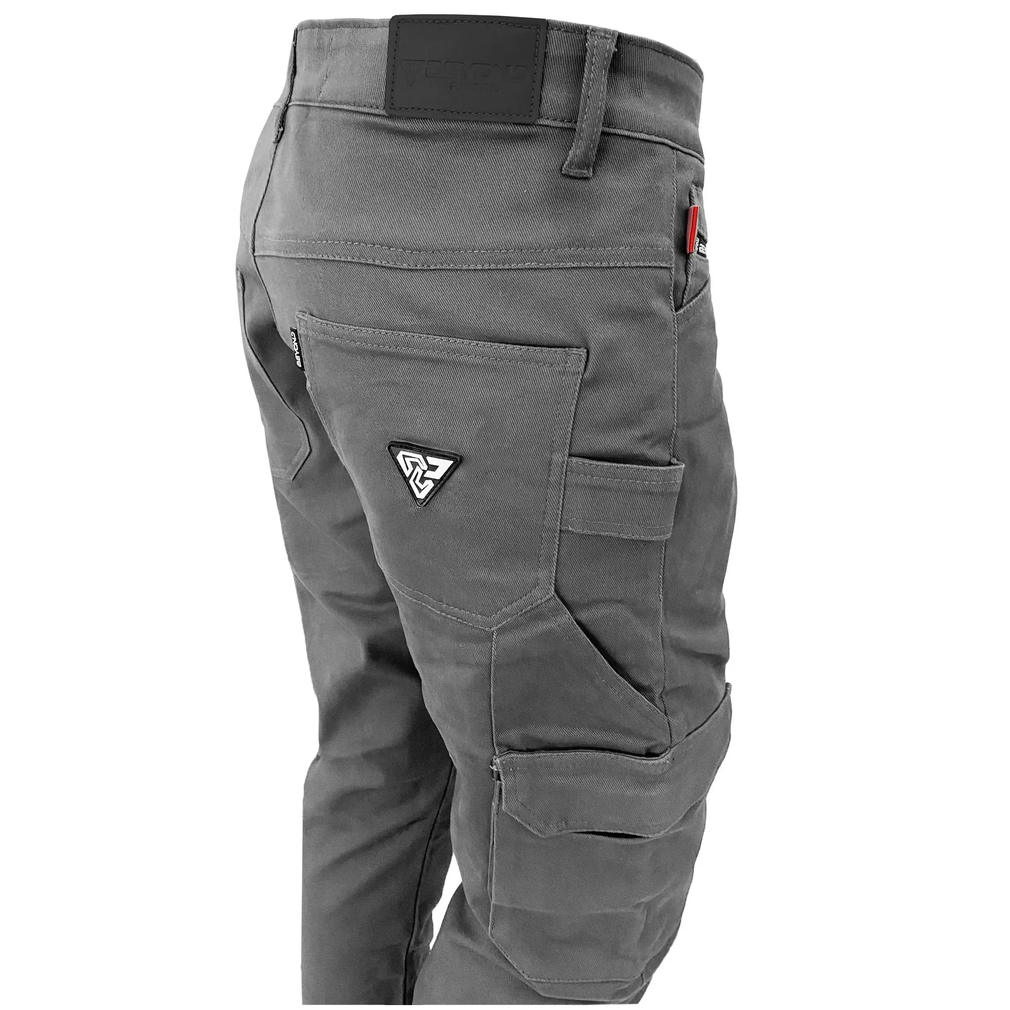 SALE Relaxed Fit Cargo Pants - Grey with Pads