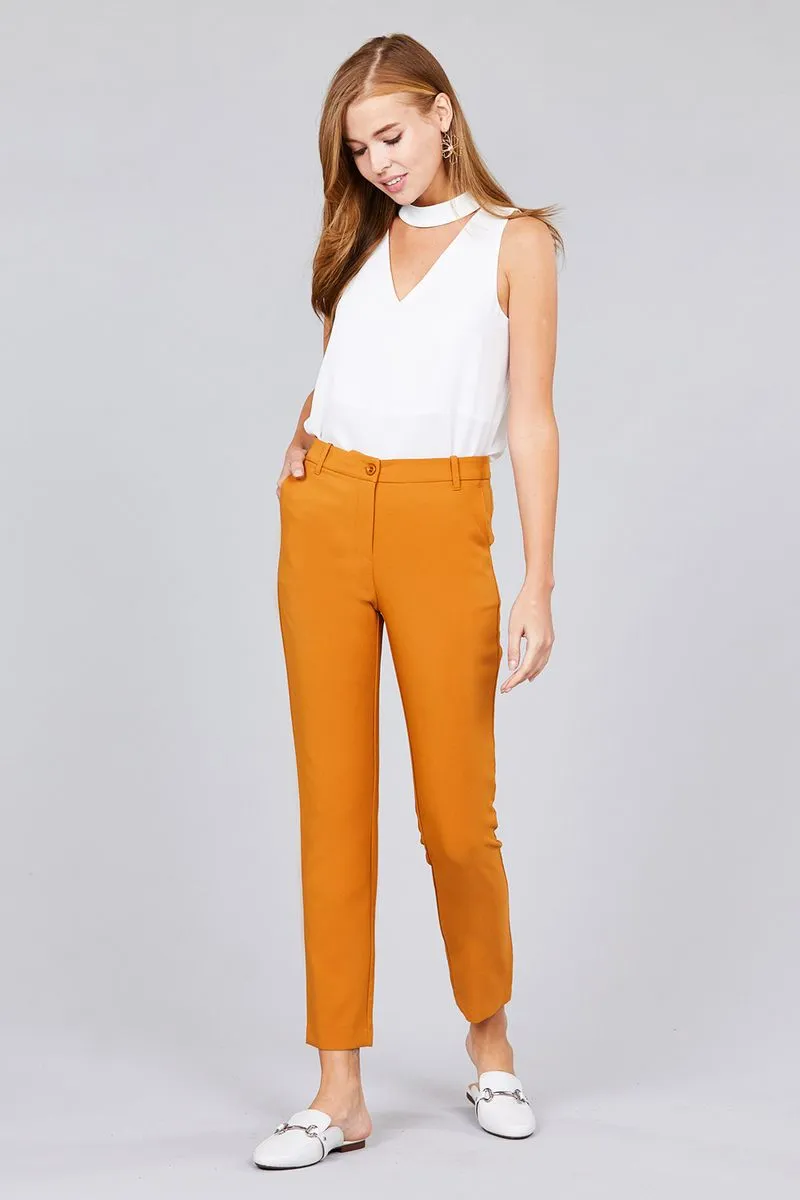 Seam Side Pocket Classic Long Pants