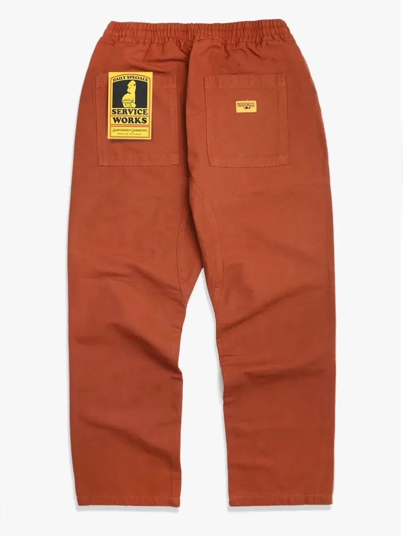 Service Works Terracotta Classic Chef Pants