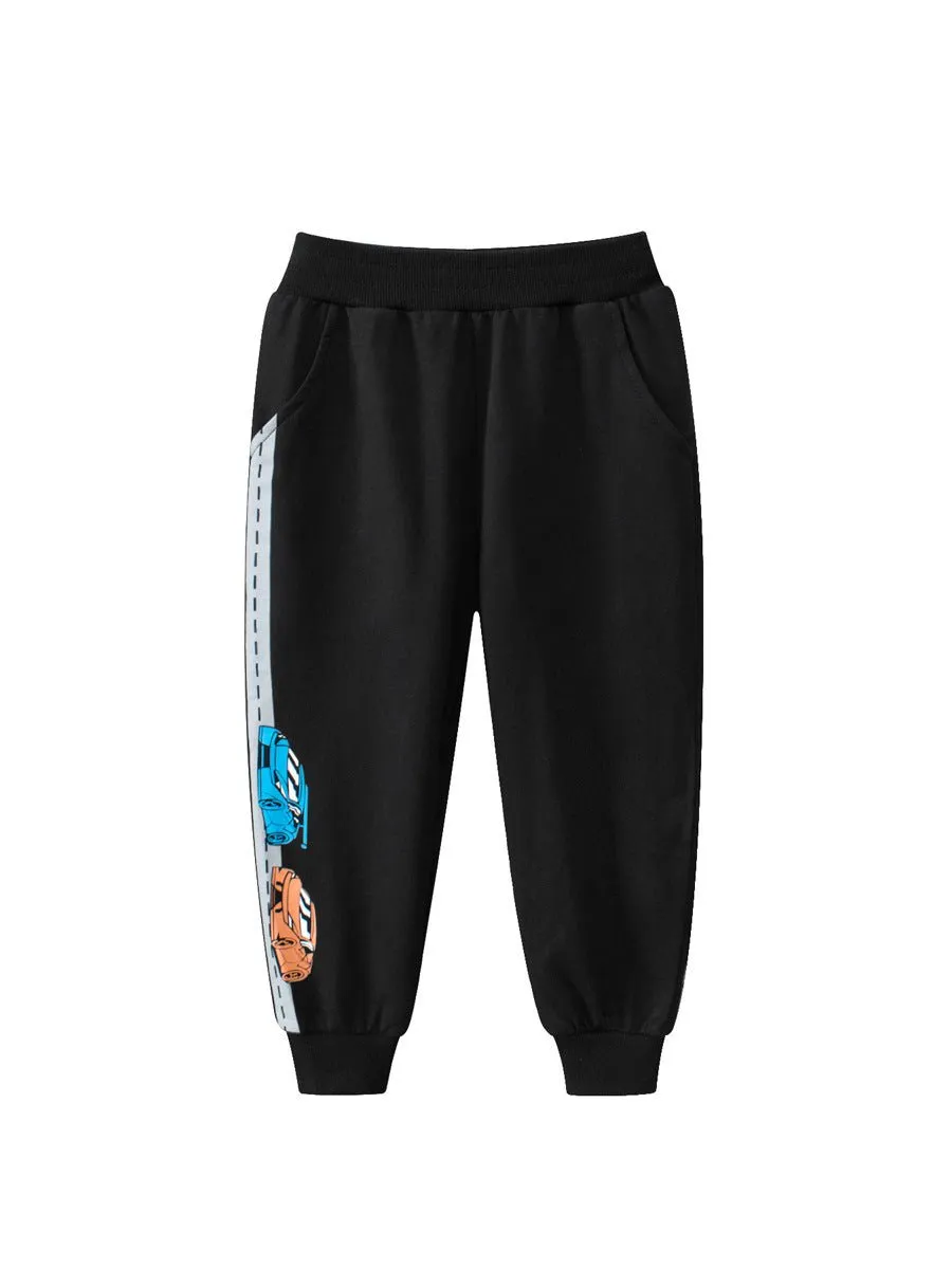 Toddler/Kid Boy's Car Print Design Sweatpants