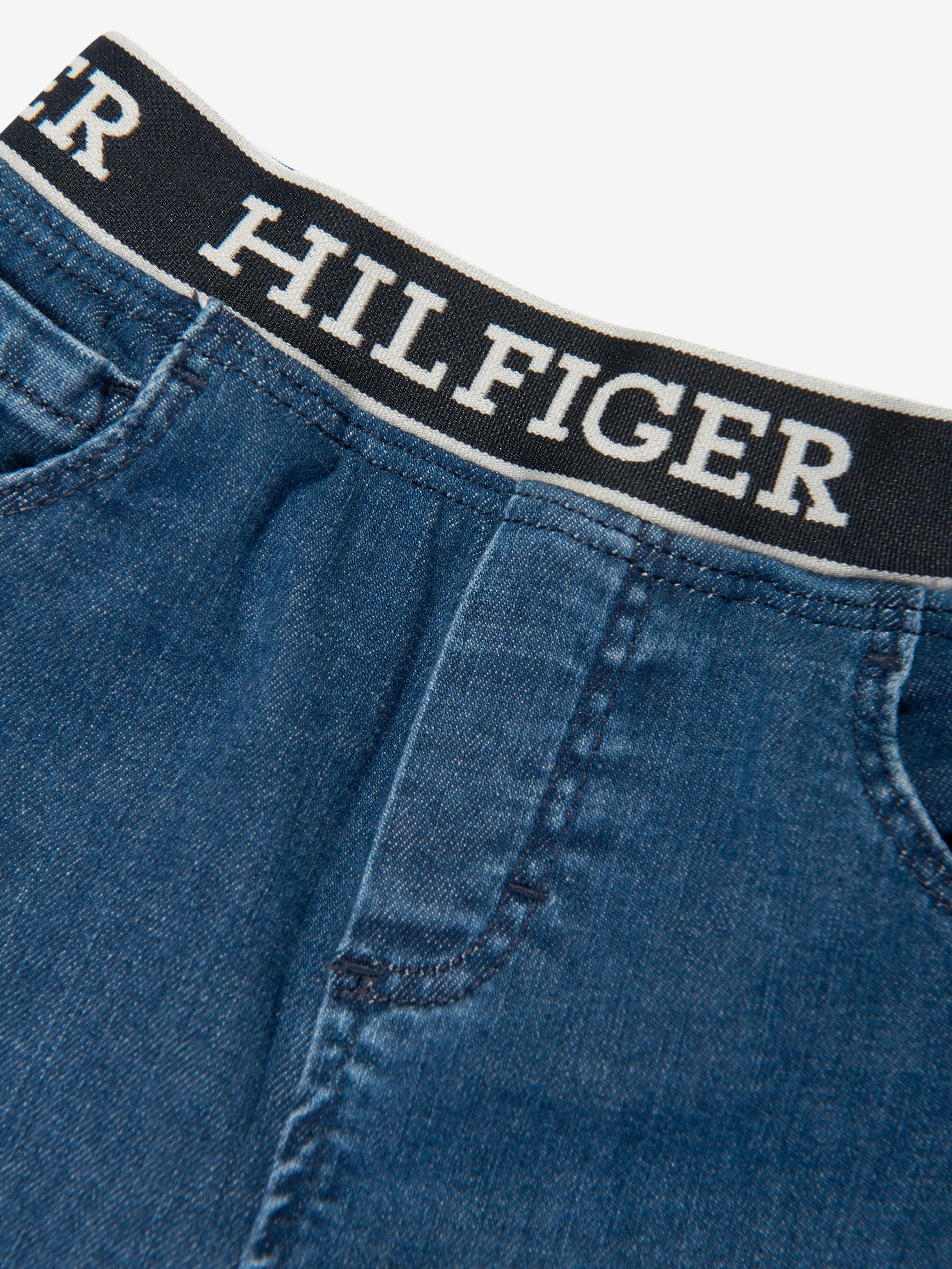 Tommy Hilfiger Baby Boys Monotype Denim Pants in Blue