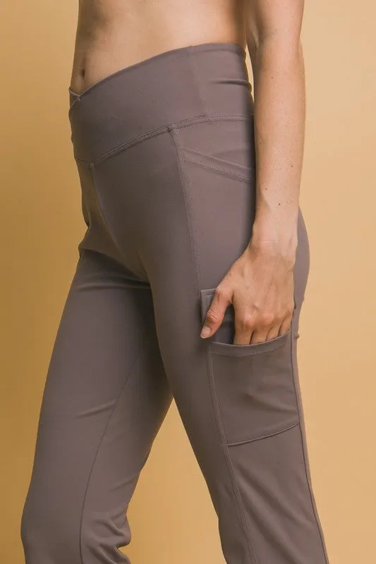 Truffle Flared Cargo Leggings