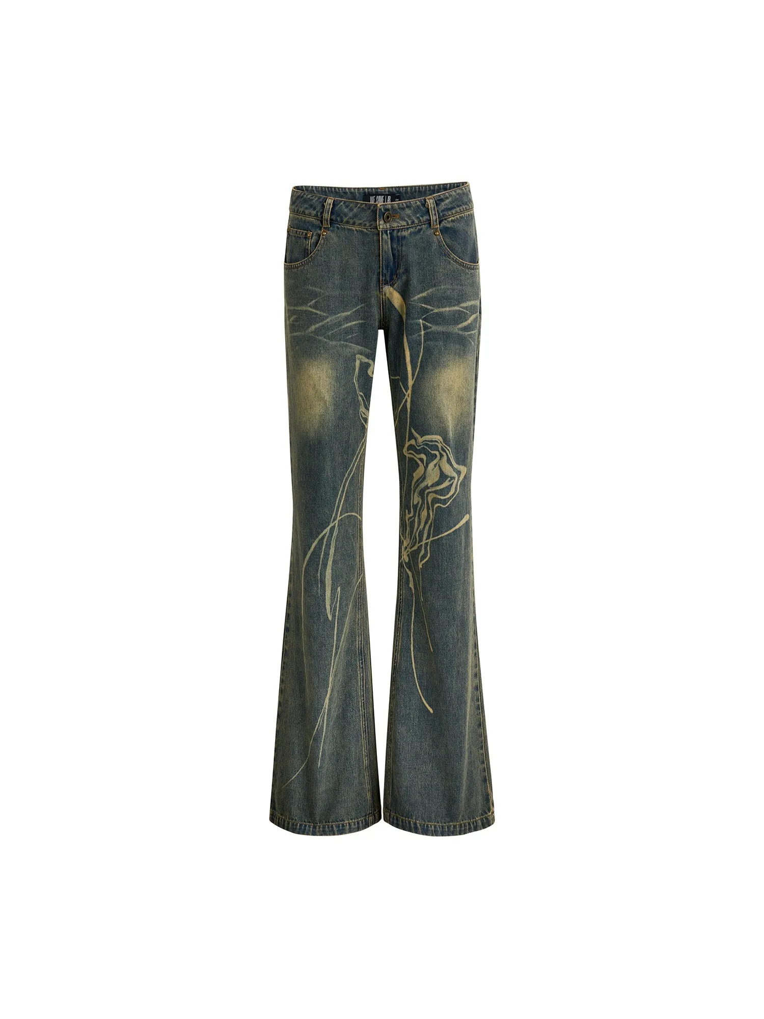 WESAME LAB RETRO BURNT JEANS MICRO PANTS