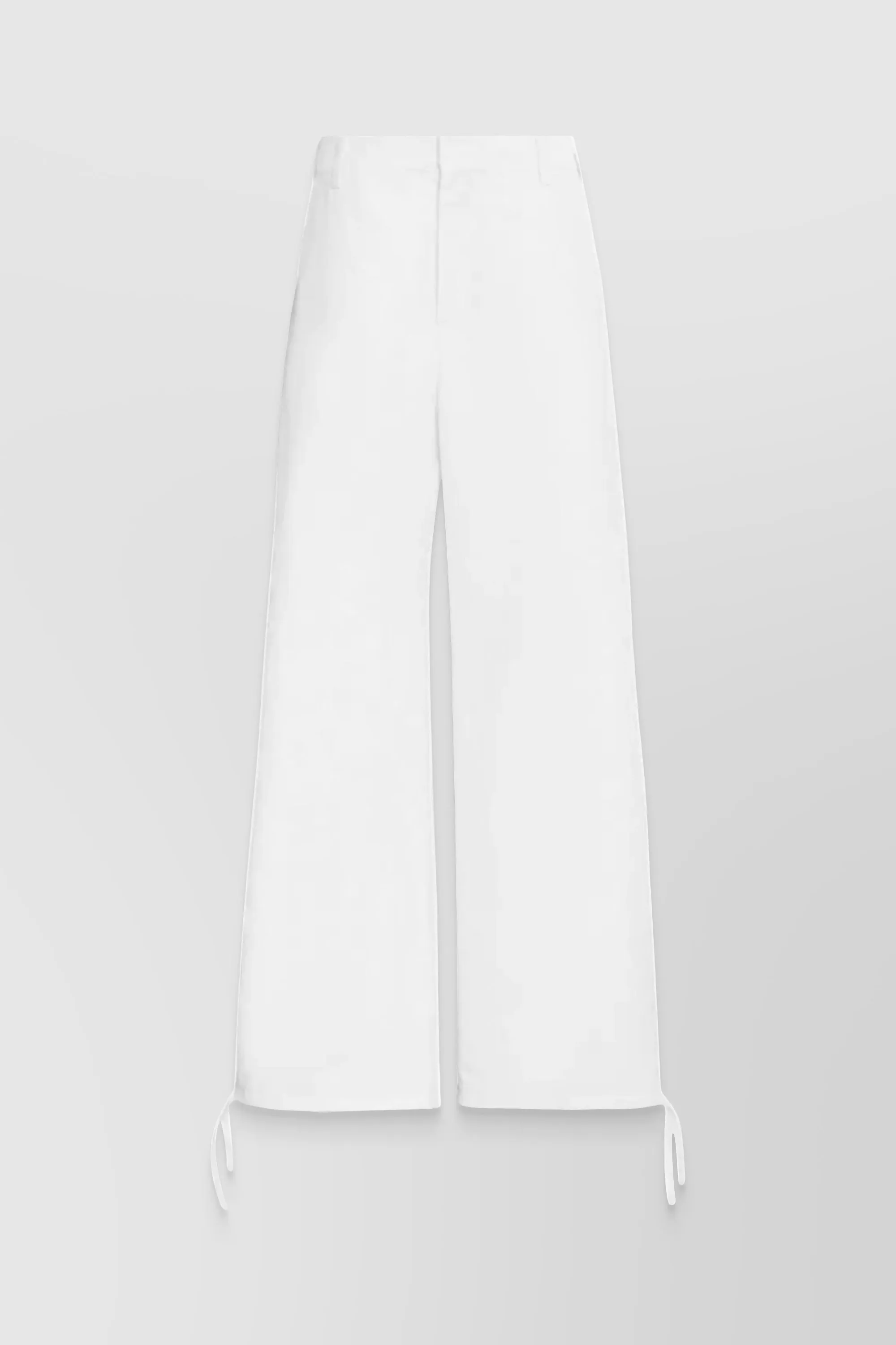 White wide leg pants